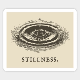 Meditative Stillness Water Ripple Illustration Magnet